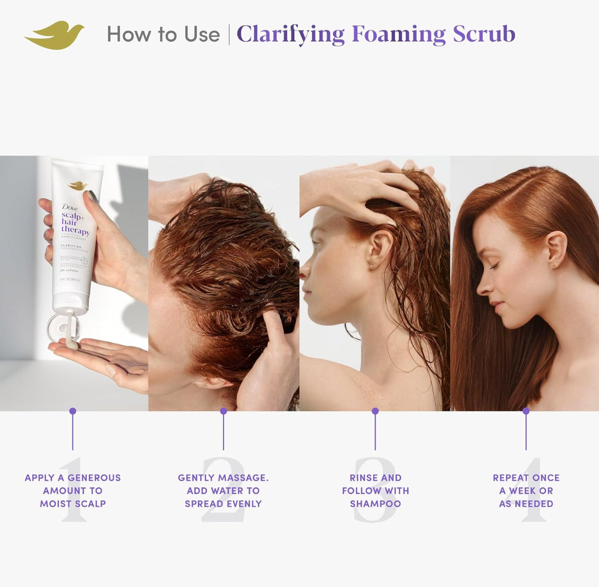 Dove Scalp + Hair Therapy Density Boost Vitamin B3 & Zinc Foaming Scrub