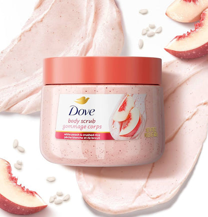 Dove White Peach & Crushed Rice Moisturizing Body Scrub