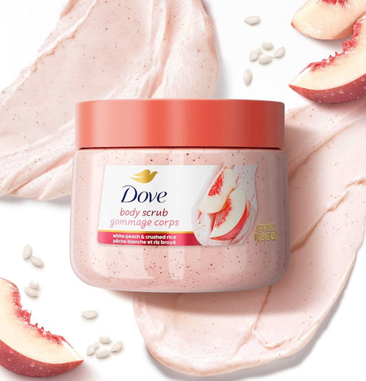 Dove White Peach & Crushed Rice Moisturizing Body Scrub