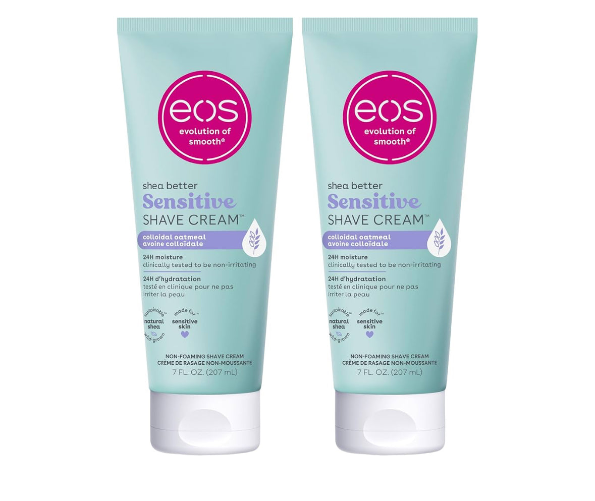 EOS Shea Better Fragrance-Free Sensitive Women's Shave Cream – 2 Pack