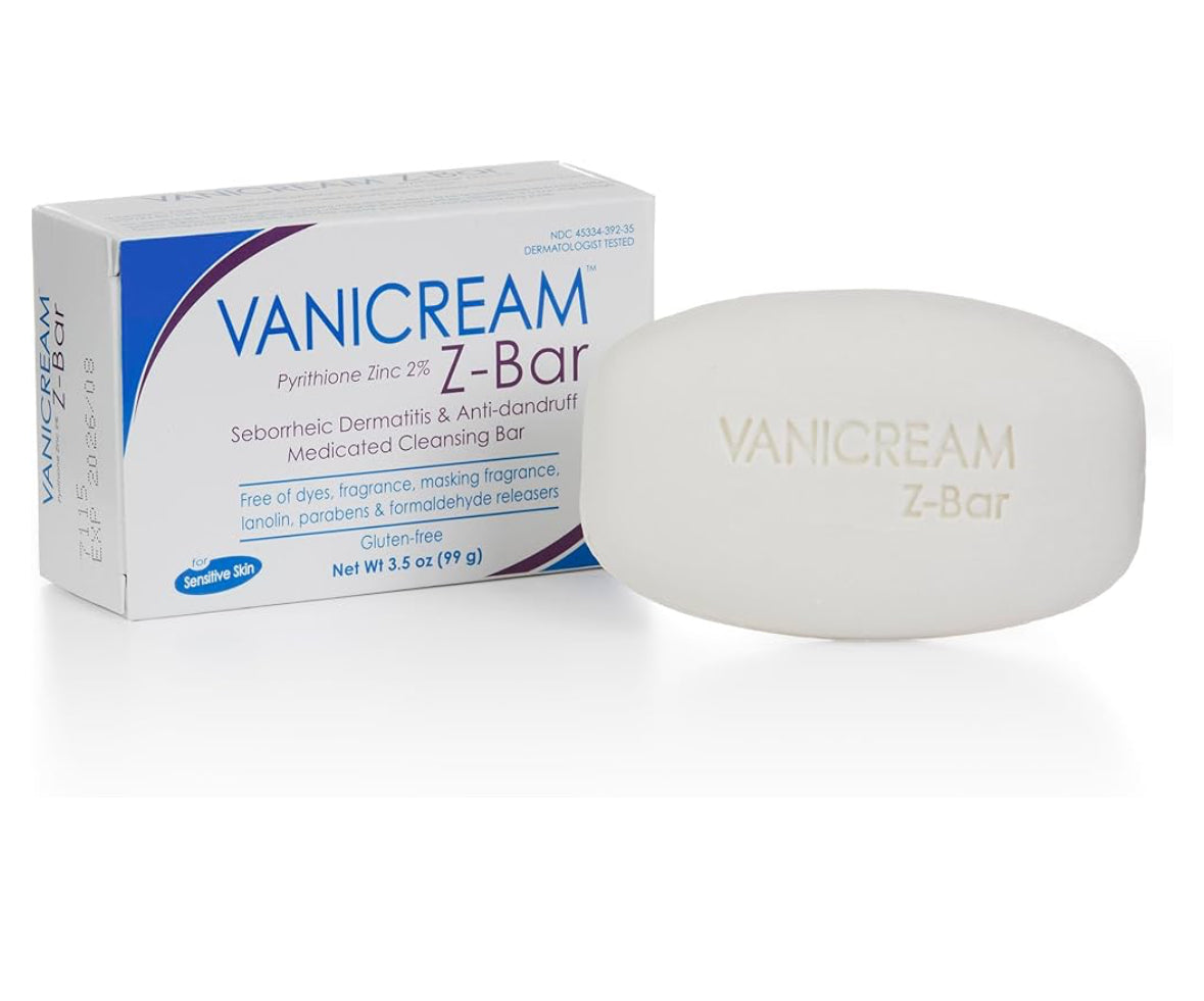 Vanicream Z-Bar 2% Pyrithione Zinc Anti-Dandruff Medicated Soap
