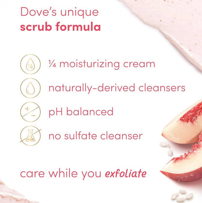 Dove White Peach & Crushed Rice Moisturizing Body Scrub