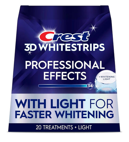 Crest 3D Whitestrips Radiant Express + LED Accelerator – 40 Strips (USA Imported)