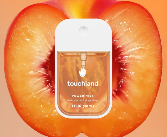 Touchland Velvet Peach Power Mist with Aloe, Cherry Blossom & Amber Hand Sanitiser
