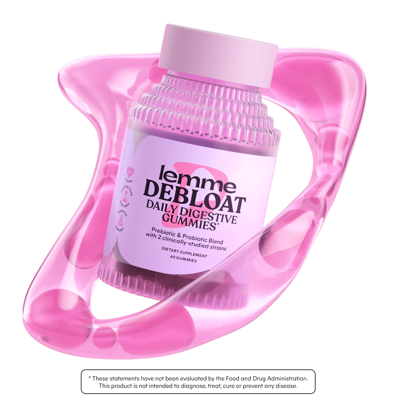 Lemme Debloat Probiotic & Prebiotic Digestive Gummies