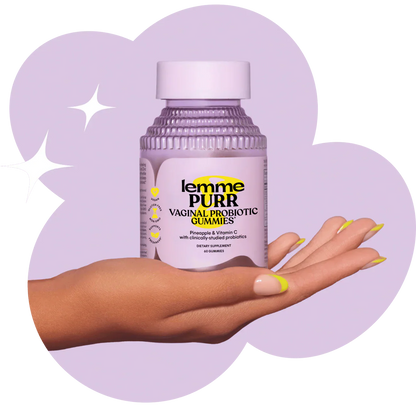 Lemme Purr Vaginal Probiotic Gummies for Women – Pineapple & Vitamin C