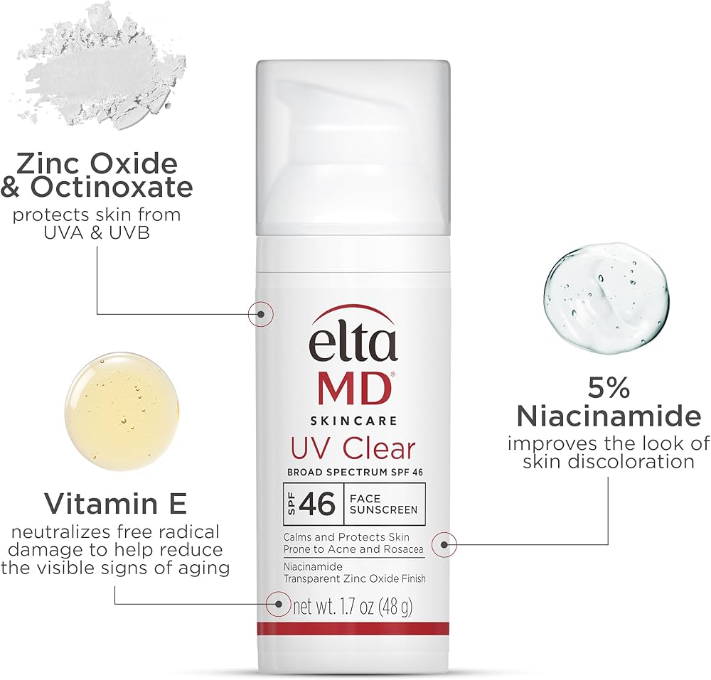 EltaMD UV Clear Mineral Zinc Oxide & Niacinamide SPF 46 Face Sunscreen