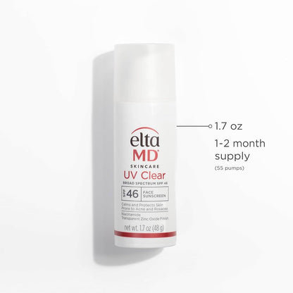 EltaMD UV Clear Mineral Zinc Oxide & Niacinamide SPF 46 Face Sunscreen