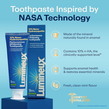 Lumineux 10% Nano Hydroxyapatite Fluoride-Free Whitening Toothpaste
