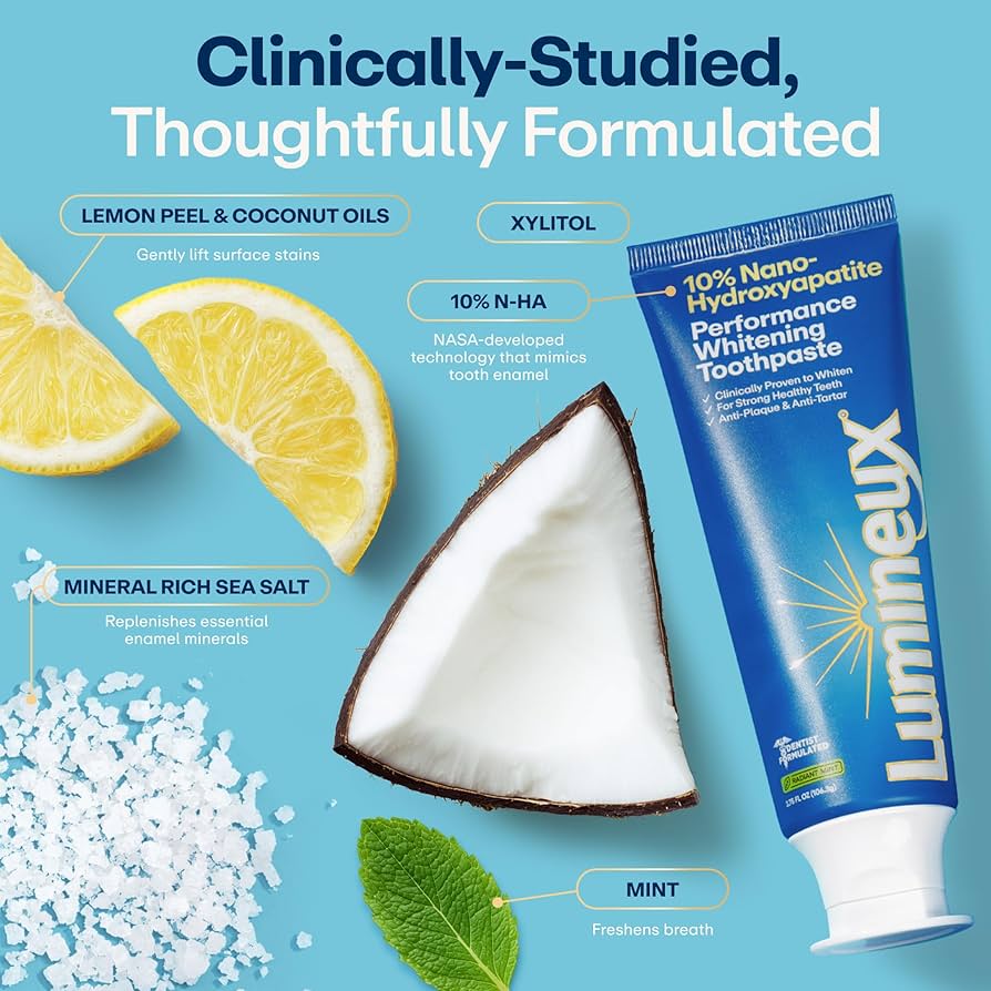 Lumineux 10% Nano Hydroxyapatite Fluoride-Free Whitening Toothpaste