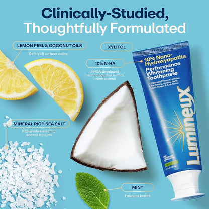 Lumineux 10% Nano Hydroxyapatite Fluoride-Free Whitening Toothpaste