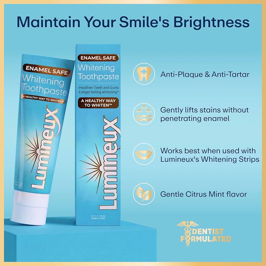 Lumineux Peroxide-Free Enamel-Safe Whitening Toothpaste – 2 Pack