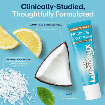 Lumineux Peroxide-Free Enamel-Safe Whitening Toothpaste – 2 Pack