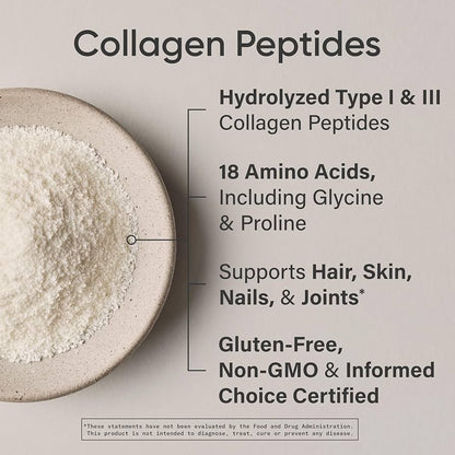 Sports Research Hydrolyzed Type 1 & 3 Collagen Peptides Powder (Unflavored)