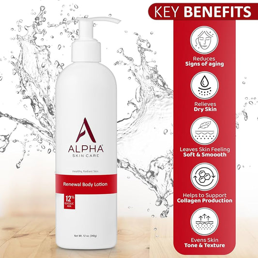 Alpha Skin Care 12% Glycolic AHA Revitalizing Anti-Aging Body Lotion