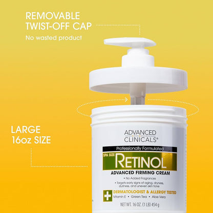 Advanced Clinicals Retinol Firming Body Lotion & Face Moisturizer