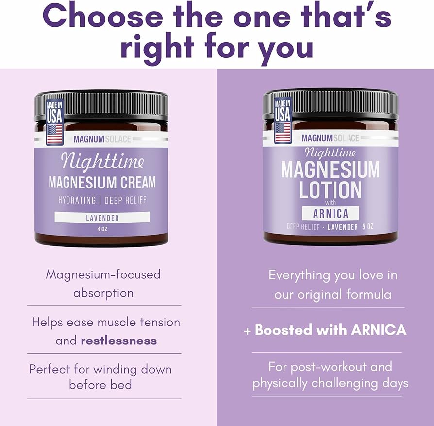 Magnum Solace Nighttime Magnesium & Arnica Relaxing Body Lotion