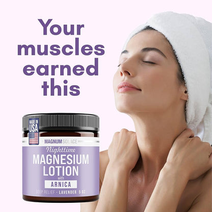 Magnum Solace Nighttime Magnesium & Arnica Relaxing Body Lotion