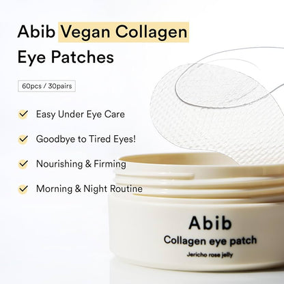 Abib Jericho Rose Collagen & Peptide Eye Patches for Wrinkles & Fine Lines