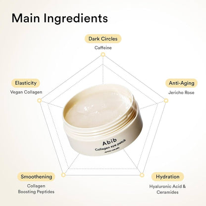 Abib Jericho Rose Collagen & Peptide Eye Patches for Wrinkles & Fine Lines