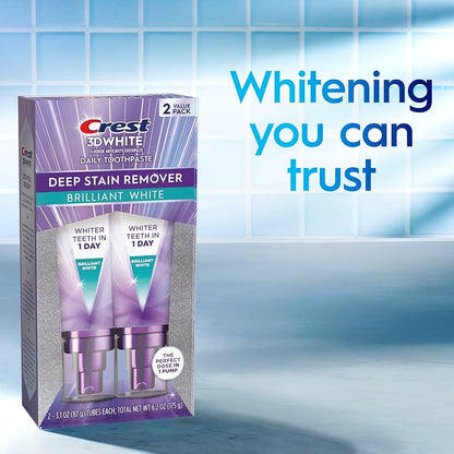 Crest 3DWhite Brilliance Deep Stain Remover Toothpaste – 2 Pack