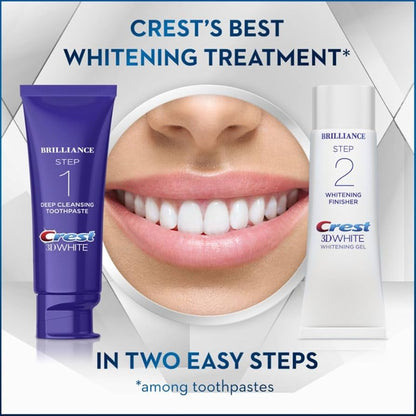 Crest 3D White Brilliance 2-Step Toothpaste Whitening Kit