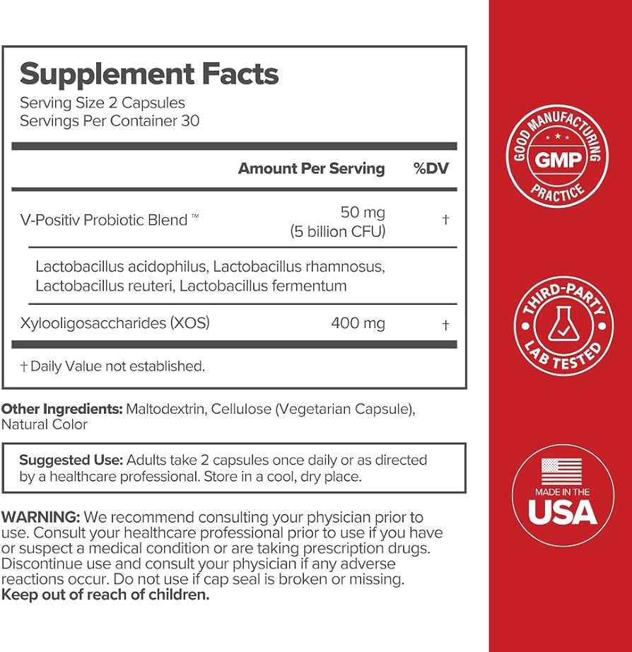 O Positiv URO Vaginal Probiotics & pH Balance Supplement for Women