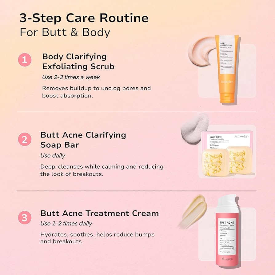 BellamiLuxx Butt & Body Acne Clearing Cream with Salicylic Acid