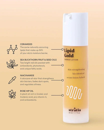 Stratia Lipid Gold Ceramide, Cholesterol & Fatty Acid Barrier Lotion