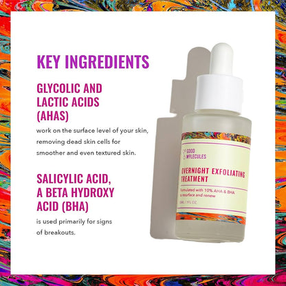 Good Molecules AHA + BHA Overnight Exfoliating Serum