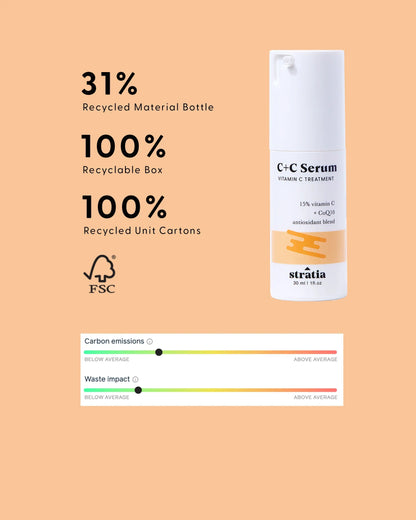 Stratia C+C 15% Vitamin C & CoQ10 Anhydrous Serum