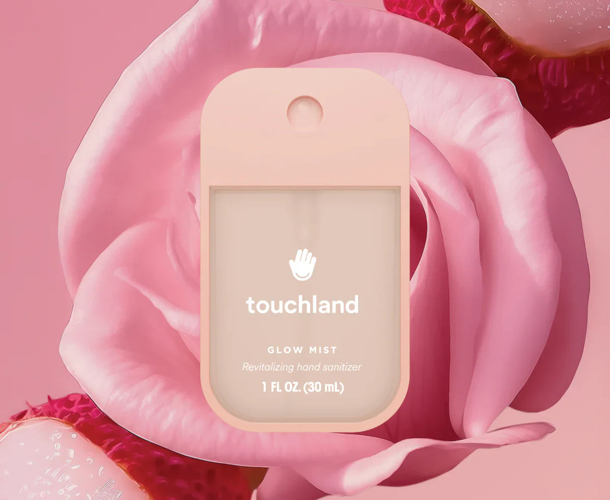 Touchland Rosewater Glow Mist Hand Sanitiser with Detoskin & Vitasource