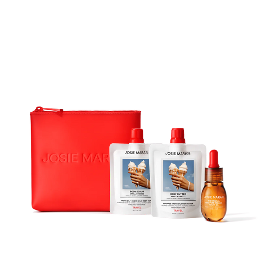 Josie Maran Vanilla Vibezzz Mini Bestsellers Argan Oil Kit