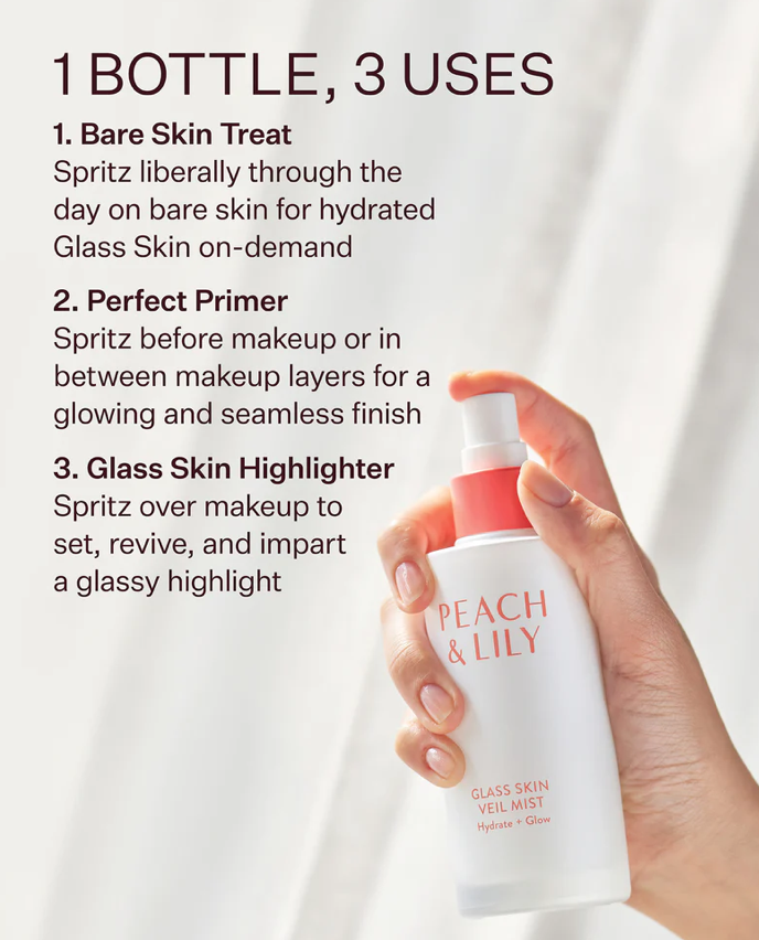 Peach & Lily Glass Skin Veil Hydrating Dewy Makeup Setting Mist
