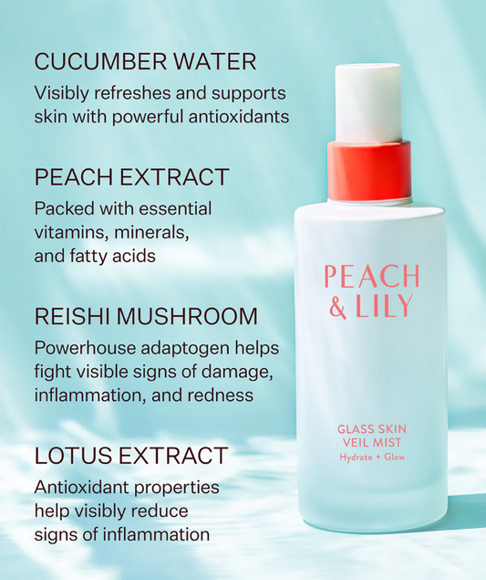 Peach & Lily Glass Skin Veil Hydrating Dewy Makeup Setting Mist