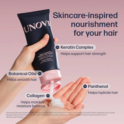 UNOVE Deep Damage Repair Keratin Hair Treatment Mask