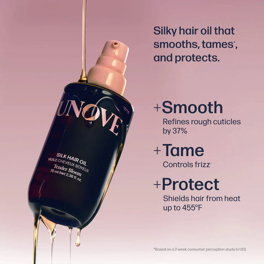 UNOVE Silk Shine Hair Oil for Damaged Hair – Heat Protect 455°F